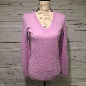 Lilly Pulitzer Lavender Cashmere V-Neck Sweater